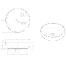 Monroe 400mm Round Ceramic Basin & Waste Set